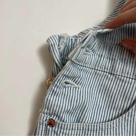 NWT ZARA pinstripe denim overalls - Picture 3 of 9